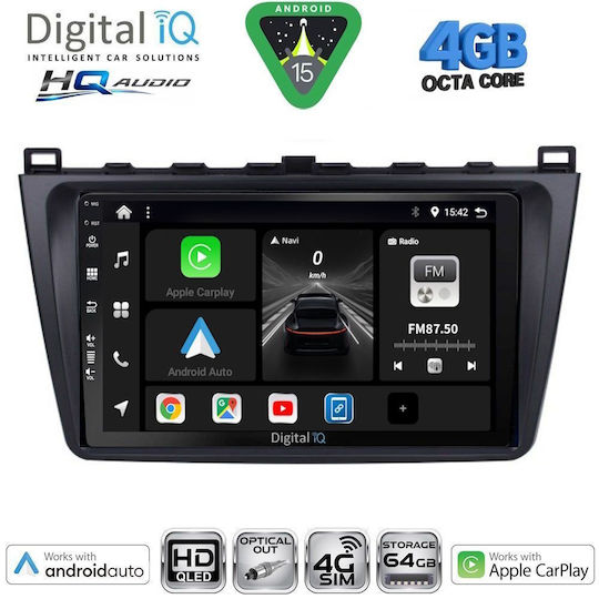 Digital IQ Автомобилна Аудио Система за Mazda 5 2004-2010 (Bluetooth/USB/Wi-Fi/GPS/Apple CarPlay/Android Auto) с Touch Screen 9"