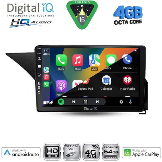 Digital IQ Car Audio System for Mercedes-Benz E Class 2012-2014 (Bluetooth/USB/WiFi/GPS/Apple CarPlay/Android Auto) with 10" Touch Screen