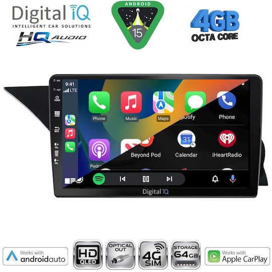 Digital IQ Car Audio System for Mercedes-Benz E Class 2012-2014 (Bluetooth/USB/WiFi/GPS/Apple CarPlay/Android Auto) with 10" Touch Screen