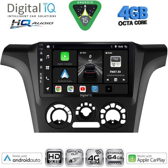 Digital IQ Автомобилна Аудио Система за Mitsubishi Outlander 2020-2022 (Bluetooth/USB/Вграден Wi-Fi /GPS/Apple CarPlay/Android Auto) с Touch Screen 10"