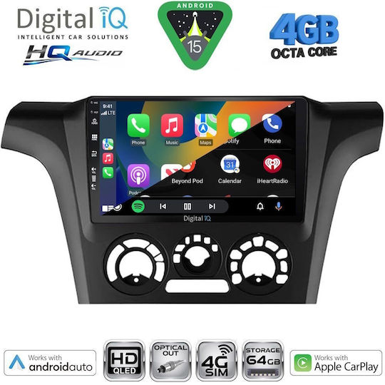 Digital IQ Автомобилна Аудио Система за Mitsubishi Outlander 2020-2022 (Bluetooth/USB/Вграден Wi-Fi /GPS/Apple CarPlay/Android Auto) с Touch Screen 10"