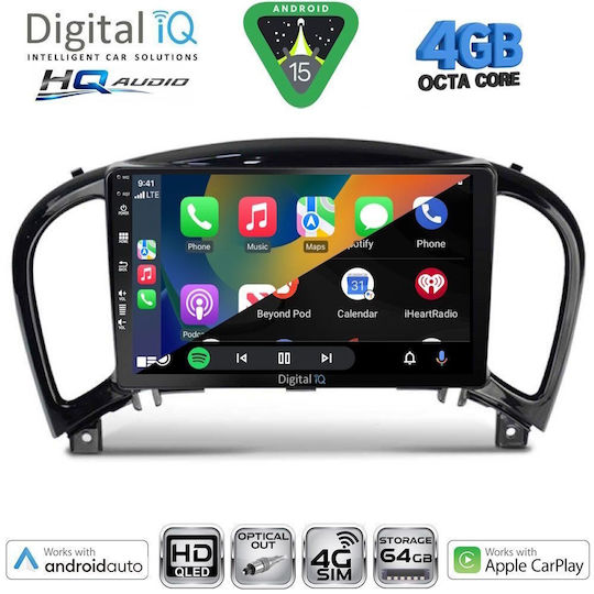 Digital IQ Car Audio System for Nissan Navara 1998-2004 Bluetooth USB WiFi GPS Apple CarPlay Android Auto with 10" Touch Screen