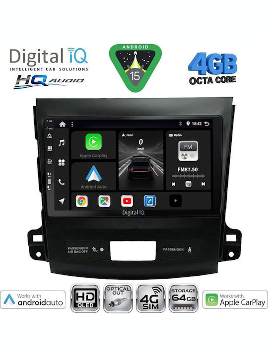 Digital IQ Car Audio System for Mitsubishi Outlander 2020-2022 Bluetooth USB WiFi GPS Apple CarPlay Android Auto with 10" Touch Screen