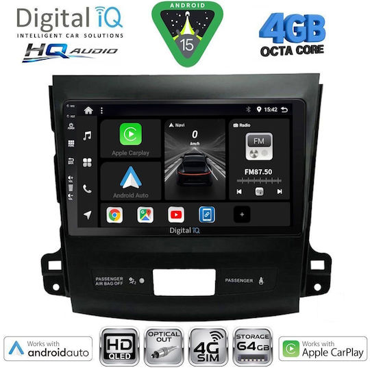 Digital IQ Автомобилна Аудио Система за Mitsubishi Outlander 2020-2022 (Bluetooth/USB/Вграден Wi-Fi /GPS/Apple CarPlay/Android Auto) с Touch Screen 10"