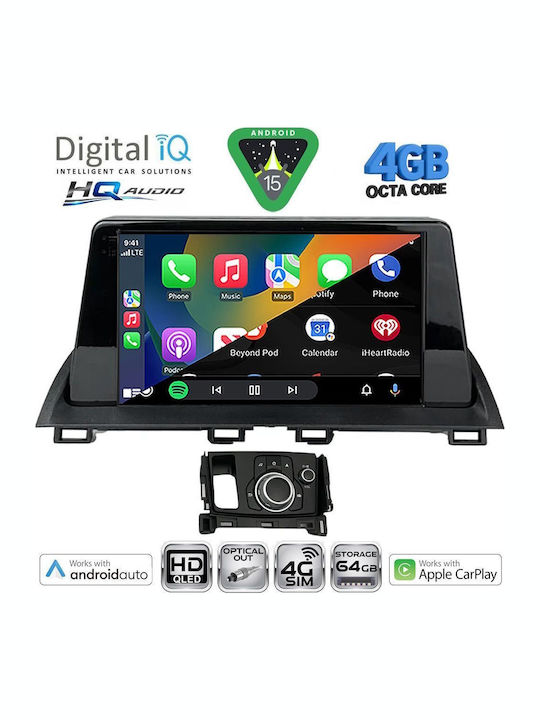 Digital IQ Car Audio System for Mazda CX-4 2014 with Touch Screen 9" Digital IQ BXK 19386_CPAA Bluetooth USB Wi-Fi GPS Apple CarPlay Android Auto