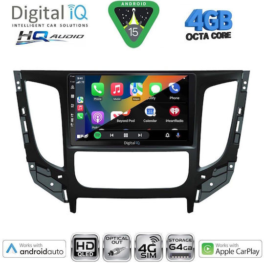 Digital IQ Car Audio System for Mitsubishi L200 2015-2019 with Clima (Bluetooth/USB/WiFi/GPS/Apple CarPlay/Android Auto) with 9" Touch Screen