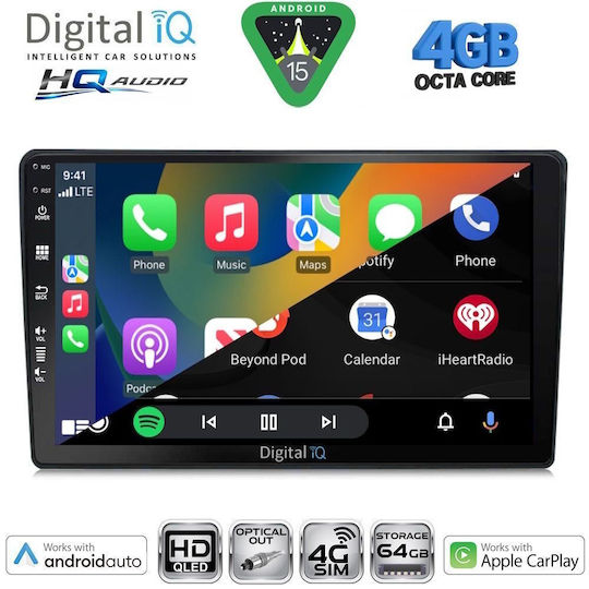 Digital IQ Car Audio System for Lexus NX 2014-2022 (Bluetooth/USB/WiFi/GPS/Apple CarPlay/Android Auto) with 9" Touch Screen