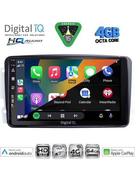 Digital IQ Car Audio System for Mercedes-Benz Sprinter / Vito 2007-2020 Bluetooth USB WiFi GPS Apple CarPlay Android Auto with 9" Touch Screen