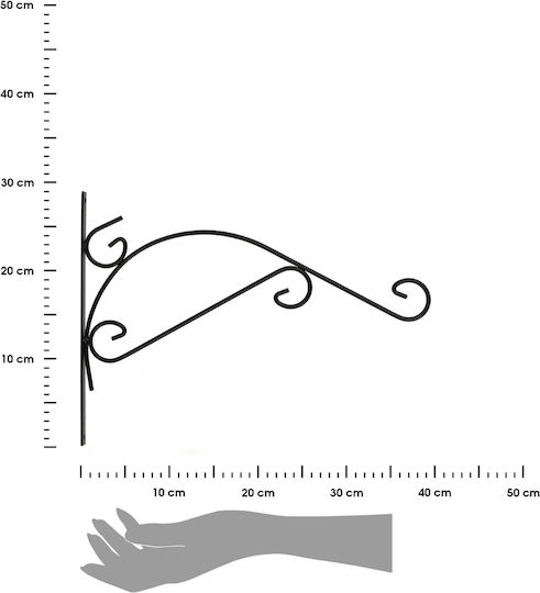 Esschert Design Поставка За Саксия Висулка Метална Зелена