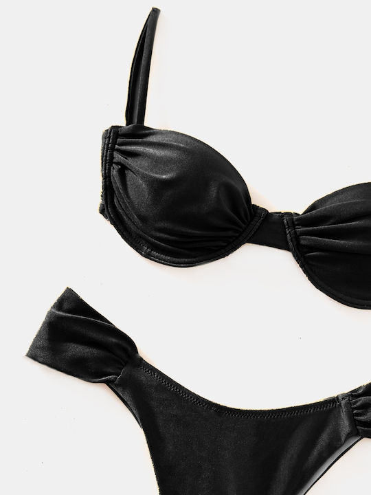 Set Bikini Cu Burete Negru Mărimea M Negru