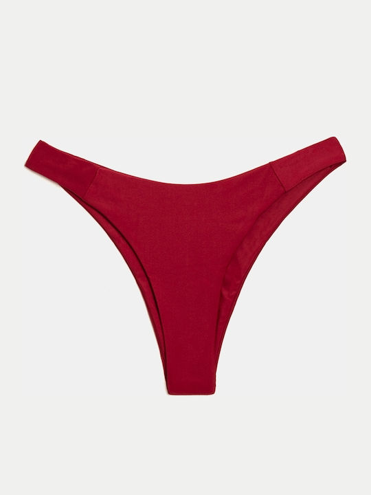 Bikini-Set Triangel 2 Slip Burgundisch Größe S