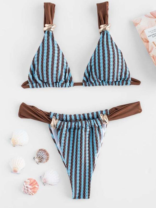 Set Bikini Τριγωνάκι Γαλαζιο