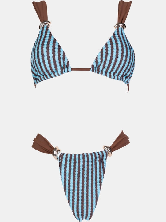 Set Bikini Τριγωνάκι Γαλαζιο