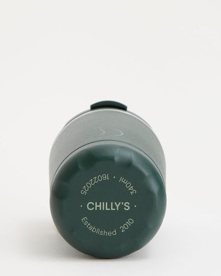Chilly's Потир Термос Неръждаема Стомана Без BPA 340ml Мат Зелен Със Сламка
