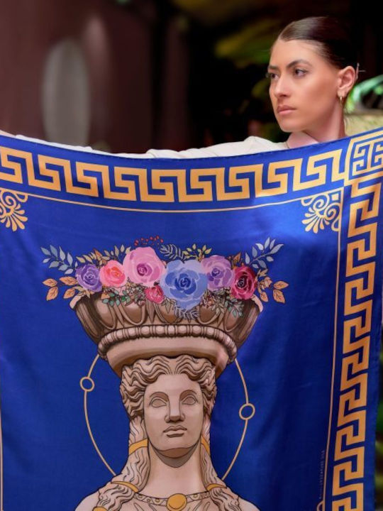 Kalfas Luxury Silk Τετράγωνο Ολομέταξο Μαντήλι Γυναικείο Μεταξωτό Φουλάρι Kalfas Luxury Silk Τετράγωνο Ολομέταξο Μαντήλι Γυναικείο Μεταξωτό Φουλάρι