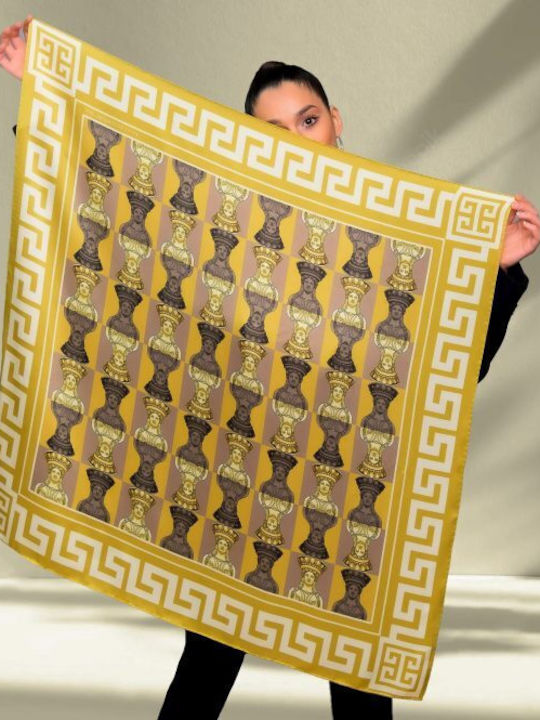 Kalfas Luxury Silk Ολομέταξο Γυναικείο Μεταξωτό Φουλάρι Μαύρο