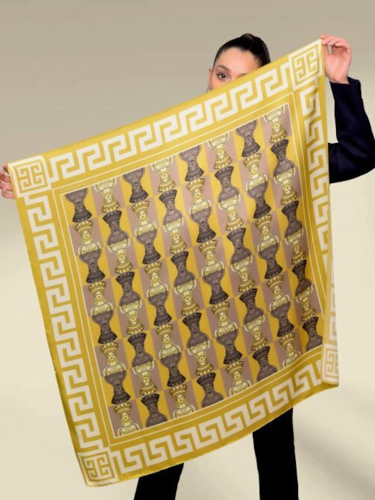Kalfas Luxury Silk Ολομέταξο Γυναικείο Μεταξωτό Φουλάρι Μαύρο