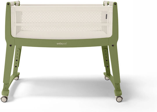 Snuz Babywiege Snuzpod Studio mit Matratze und Rädern Grün