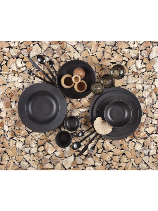 Cryspo Trio Negru Porțelan Set de Vase 40buc