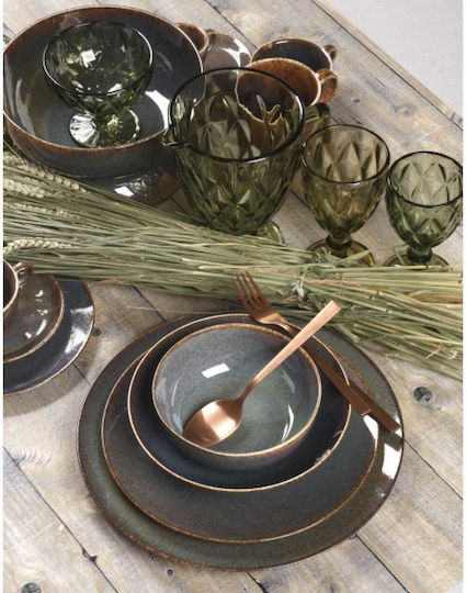 Cryspo Trio Green Porcelain Dinnerware Set 40pcs