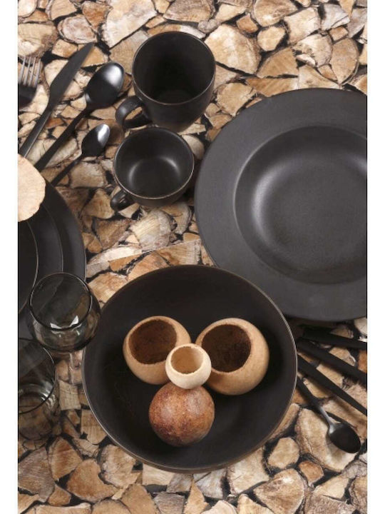 Cryspo Trio Negru Porțelan Set de Vase 40buc