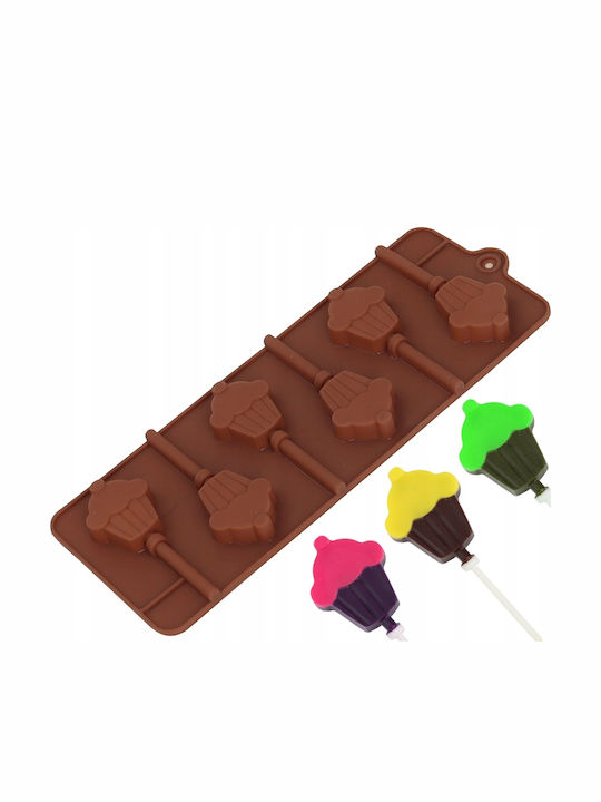 Formă Tăvi și Tăvi Pentru Copt Pentru Lollipop Din Silicon 4x4cm