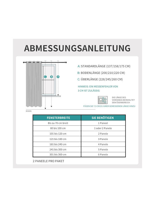 Joydeco Joydeco Verdunkelungsvorhänge mit Grommets Blau 135x240cm