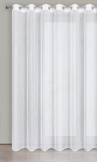 Eurofirany Κουρτίνα με Τρουκς Lena White 250x350εκ.