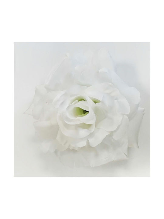 Floare Decorativă Cap De Trandafir Alb Artificial