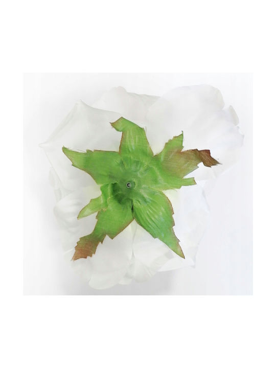 Floare Decorativă Cap De Trandafir Alb Artificial