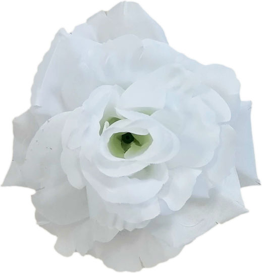 Artificial White Rose Flower Head Decorative