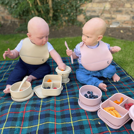 Cheeky Chompers Waterproof Silicone Baby Bib with Pocket Sand 6 Pieces