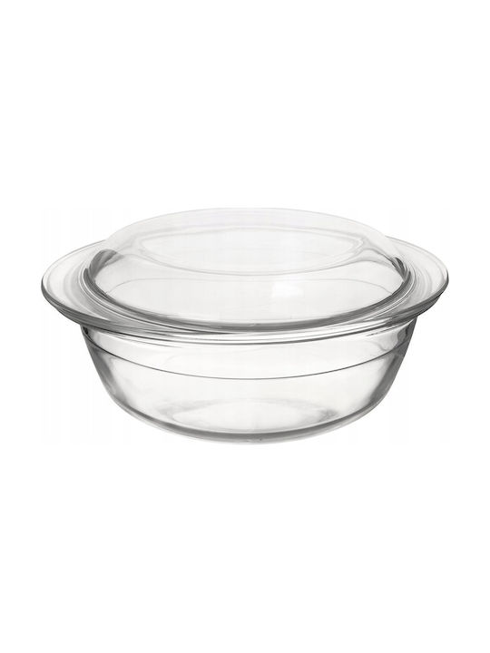 Orion Round Heat-Resistant Cookware Glass with Lid 24x20x10cm