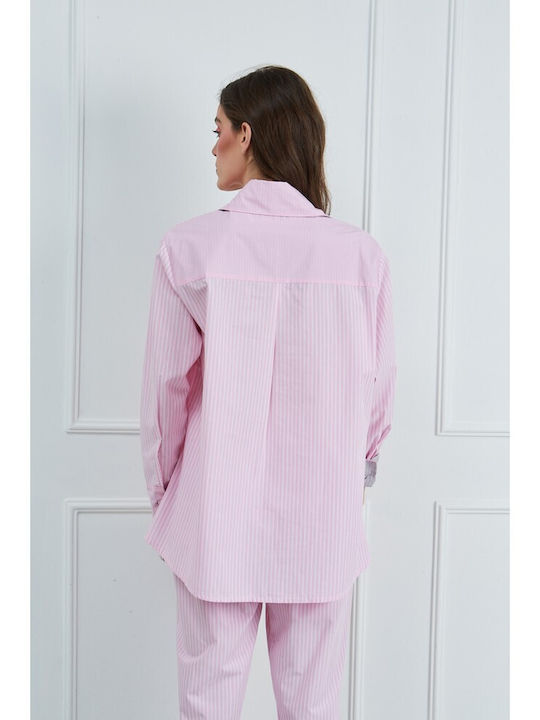 Women's Pink Striped Shirt