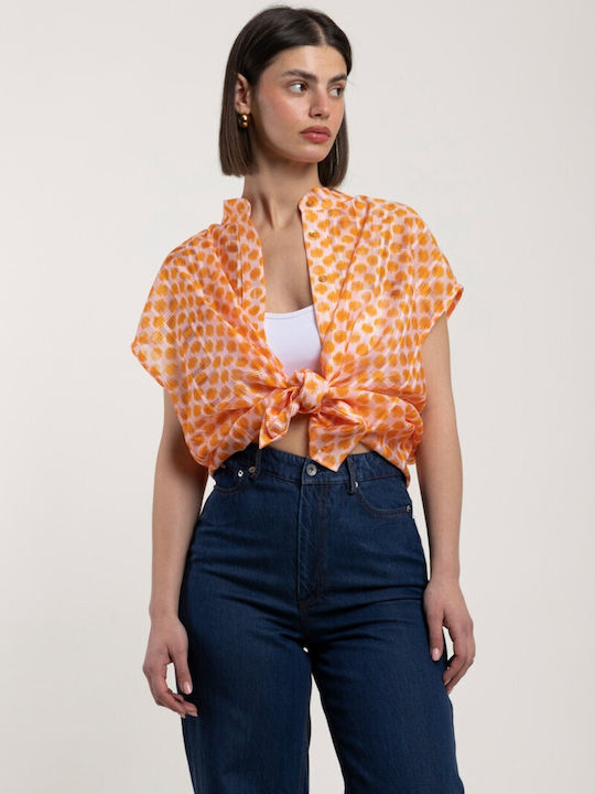 Short Sleeve Women's Shirt Orange