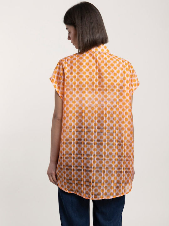 Short Sleeve Women's Shirt Orange
