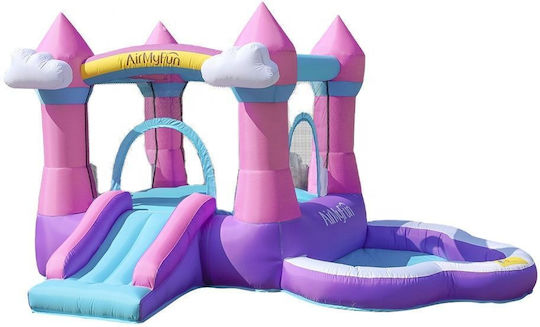 Homeone Inflatable Fairytale Kingdom with Trampoline and Slide for 3-8 Years