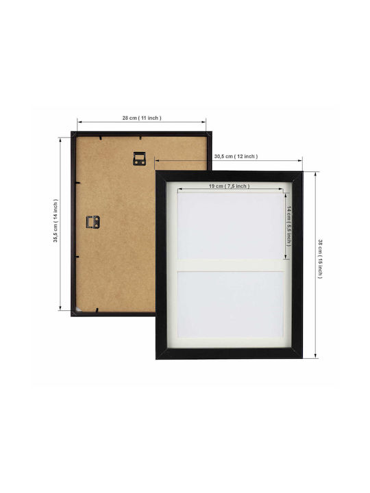 BD art Multi 2-Position Wooden Picture Frame With Black Frame