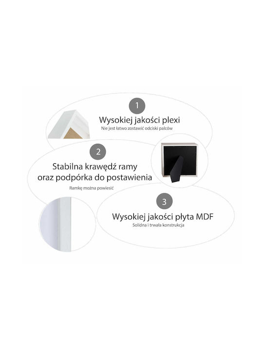 BD art Wooden Photo Frame With White Frame