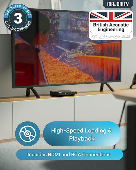 Player Dvd Compatibil Cu Tv Toate Regiunile Hdmi Full Hd 1080p Upscaling Usb Cd Dvd Mp3 Jpeg Redare Funcție Anti-șoc Telecomandă Cablu Hdmi Inclus Negru