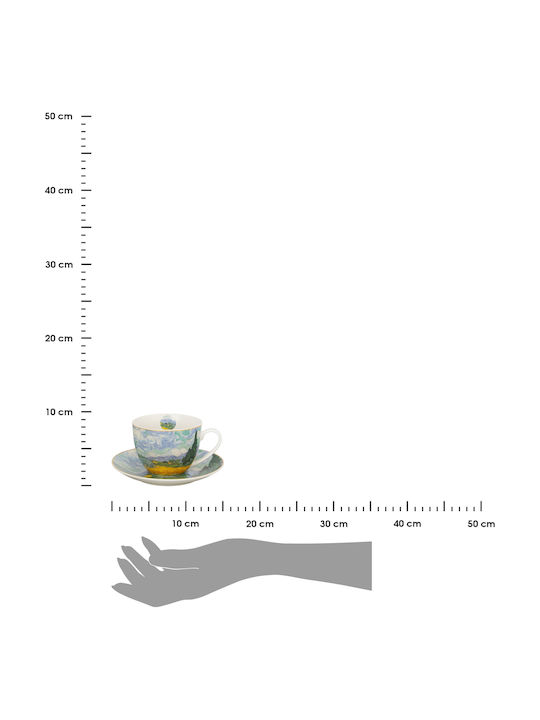 Set Tassen Kaffee aus Porzellan 270ml 2Stücke