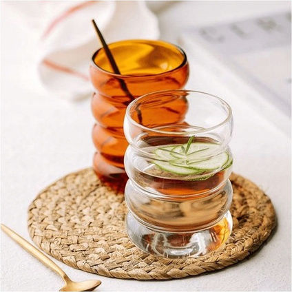 ecarla Ποτήρι Καφέ/Freddo από Γυαλί Καφέ 320ml
