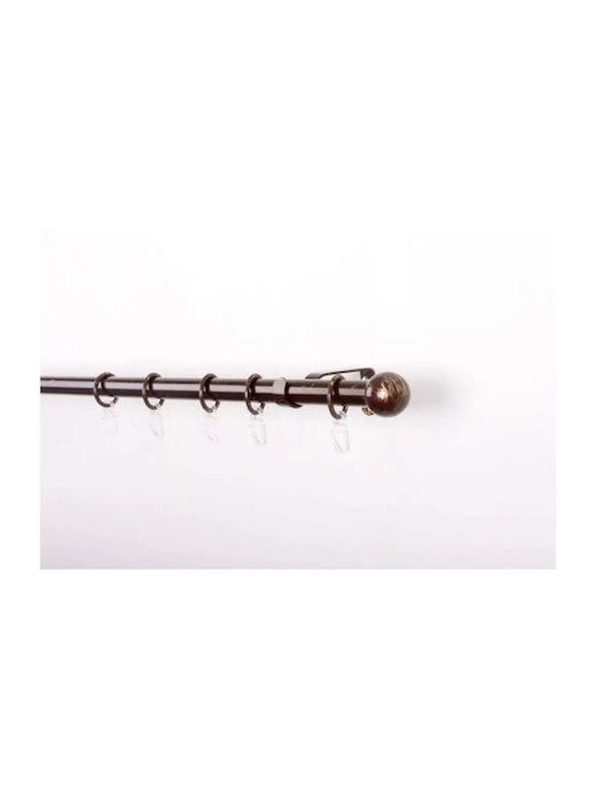 Gardinia Ausziehbare Metallische Vorhangstange Einzeln 160-300cm Braun-Gold