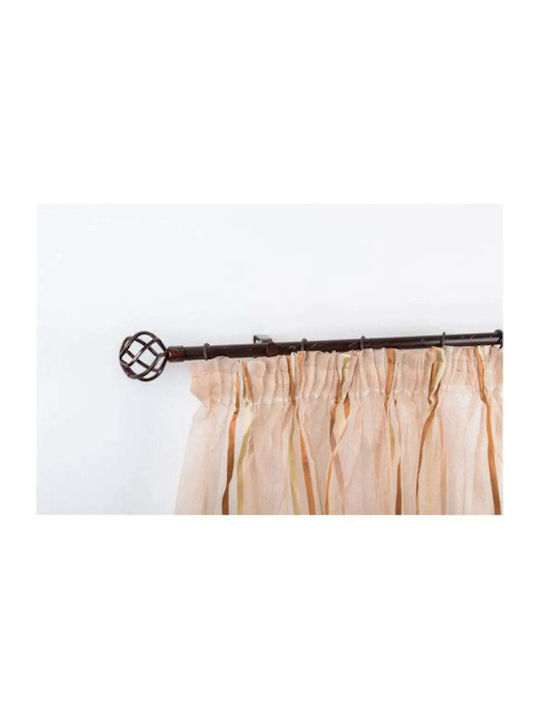 Gardinia Bară Pliabilă Metalică Pentru Perdele Single 110-200 cm Maro-Auriu