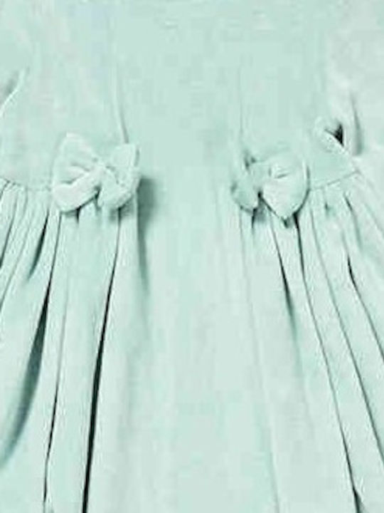 Mädchenkleid Samt Pistazie