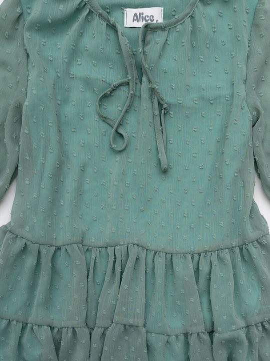 Girls Dress Polka Dot Mint