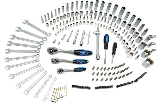 HBM Machines Ratchet with Sockets 1\2" & 3\8" & 1\4" 216 Pieces
