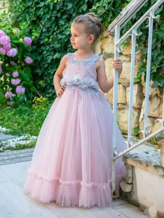 Girls Dress Tulle Floral Koufeti