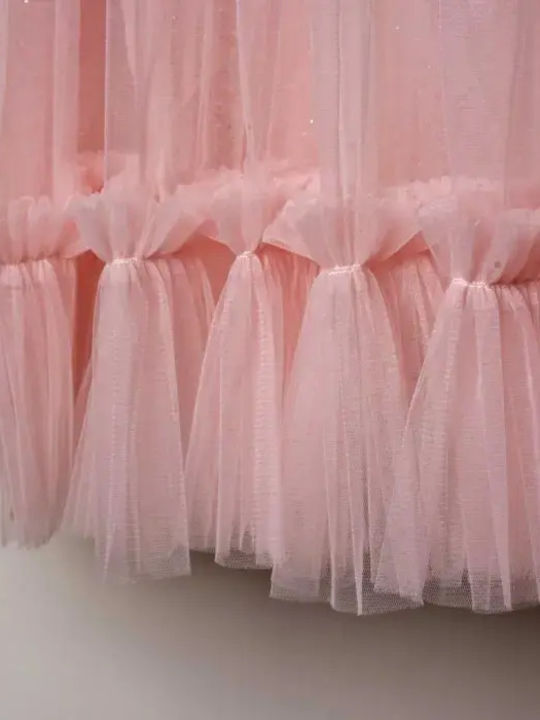 Girls Dress Tulle Floral Koufeti