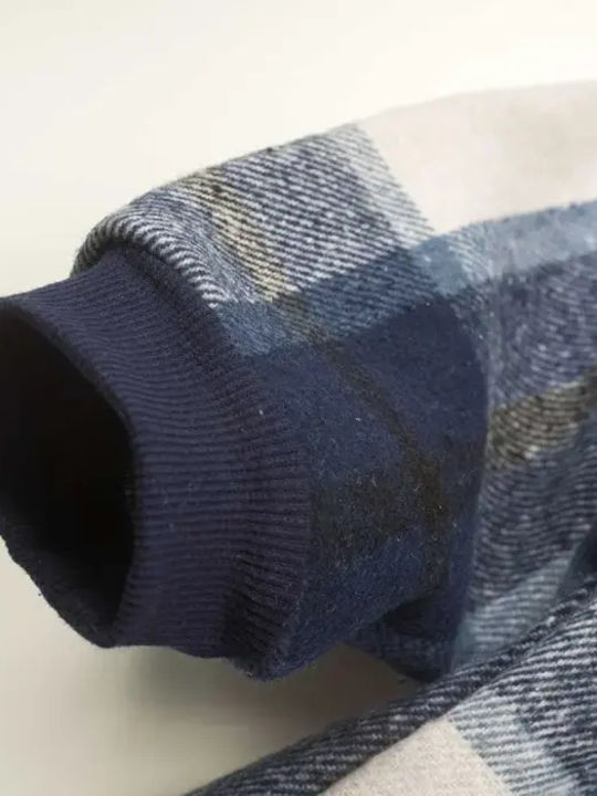 Kinder-Strickjacke mit Kapuzen Blau